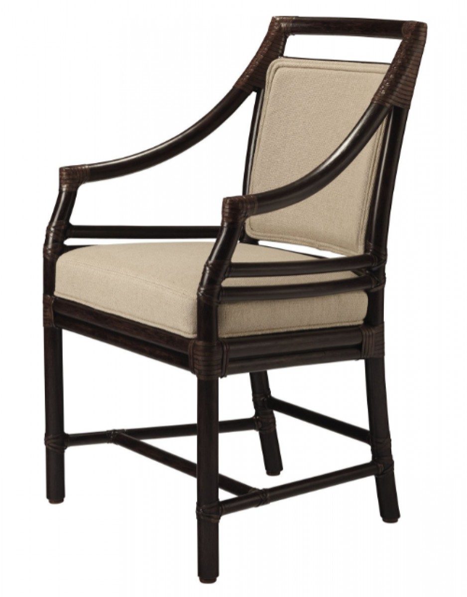 Rattan Target(R) Arm Chair, Upholstered Back