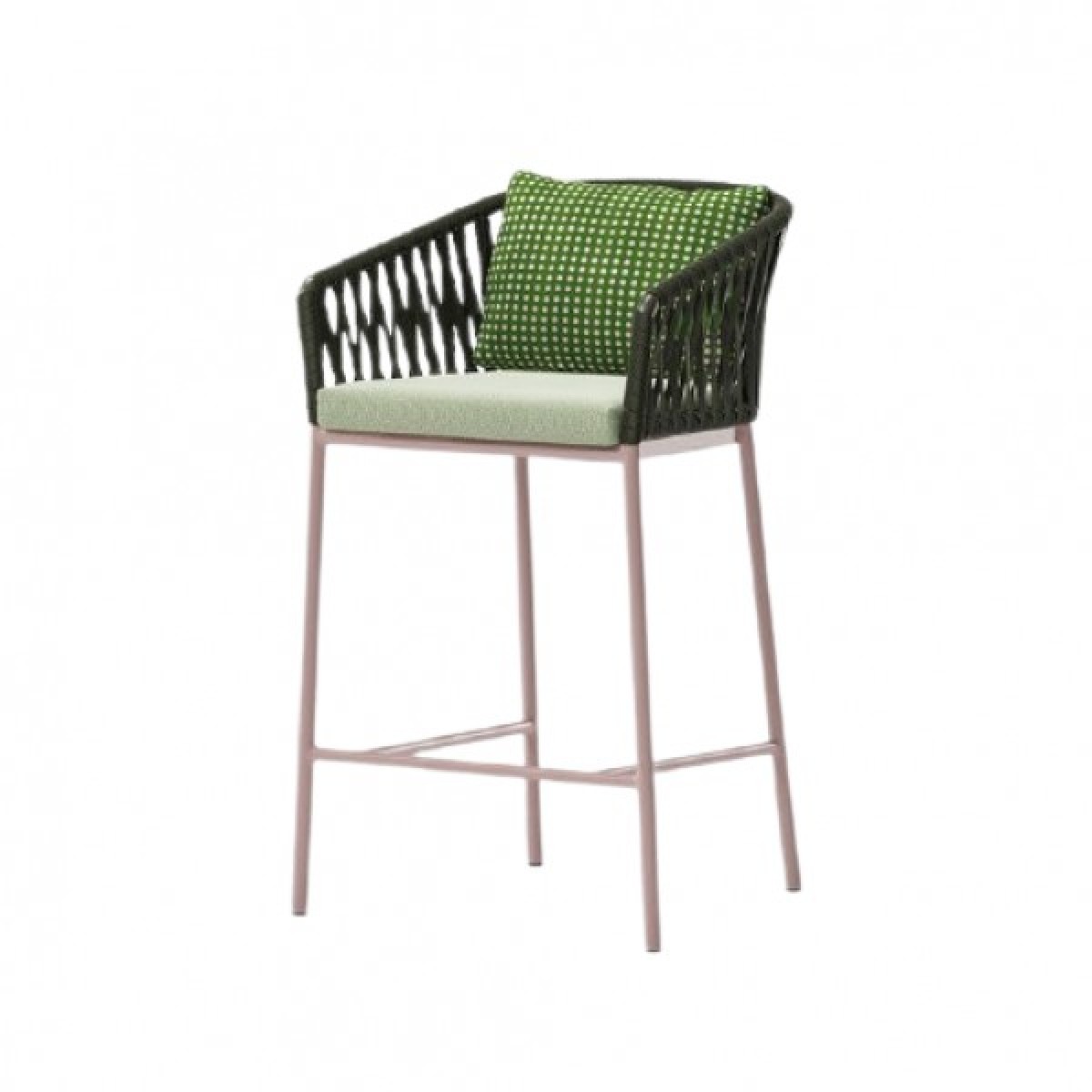 Bitta Counter Height Bar Stool Bela Rope, with Seat Cushion (without Back Cushion)