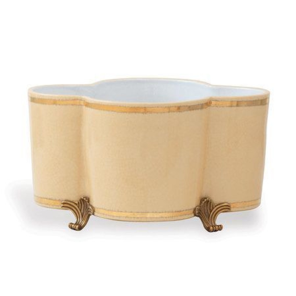 Greenwich Latte Quatrefoil Planter