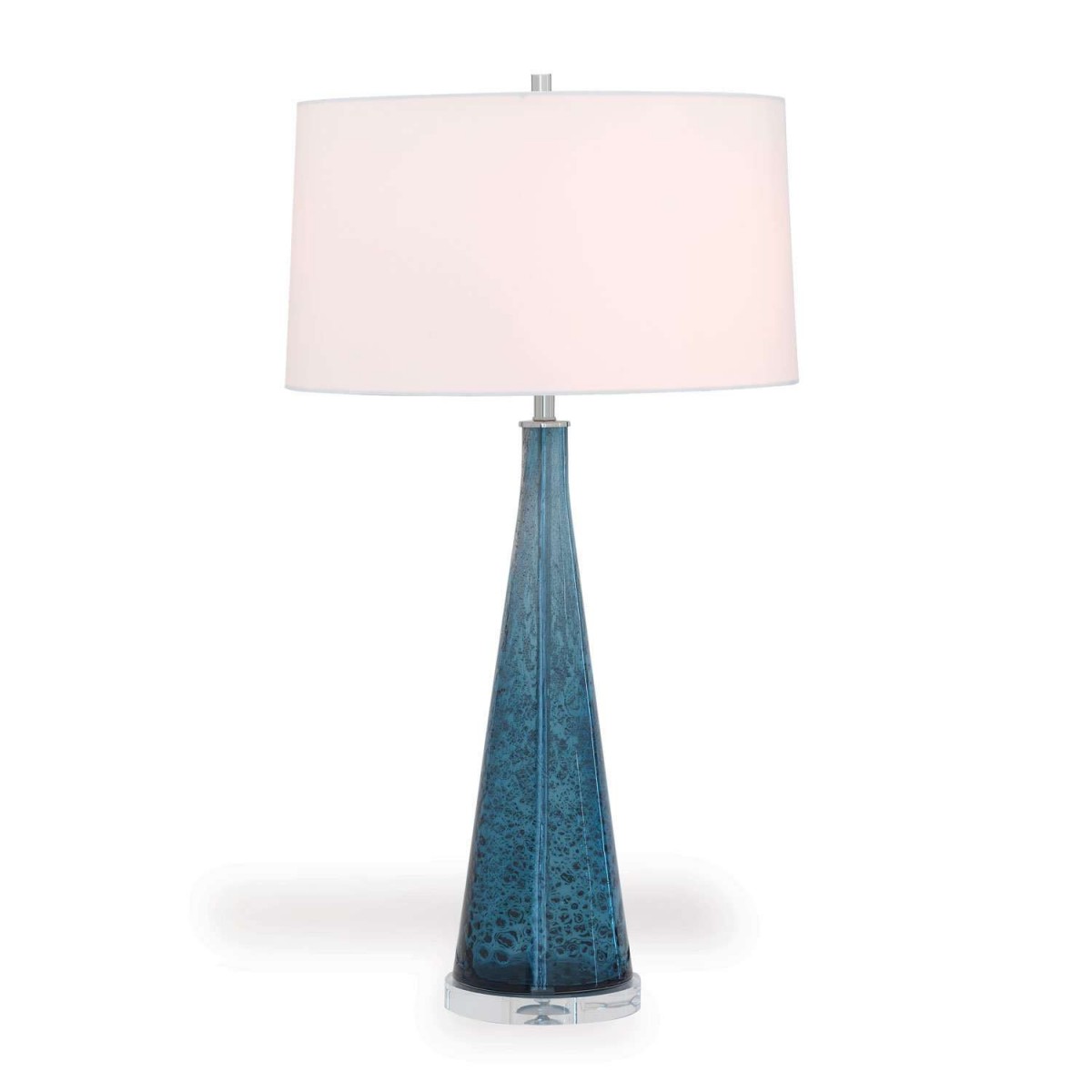 London Smoke Blue Glass Lamp