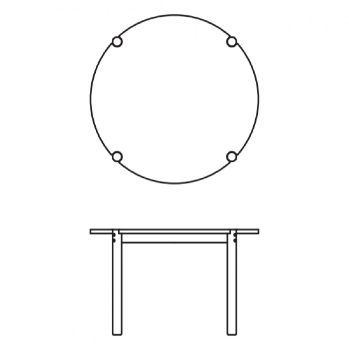 how to draw a round table