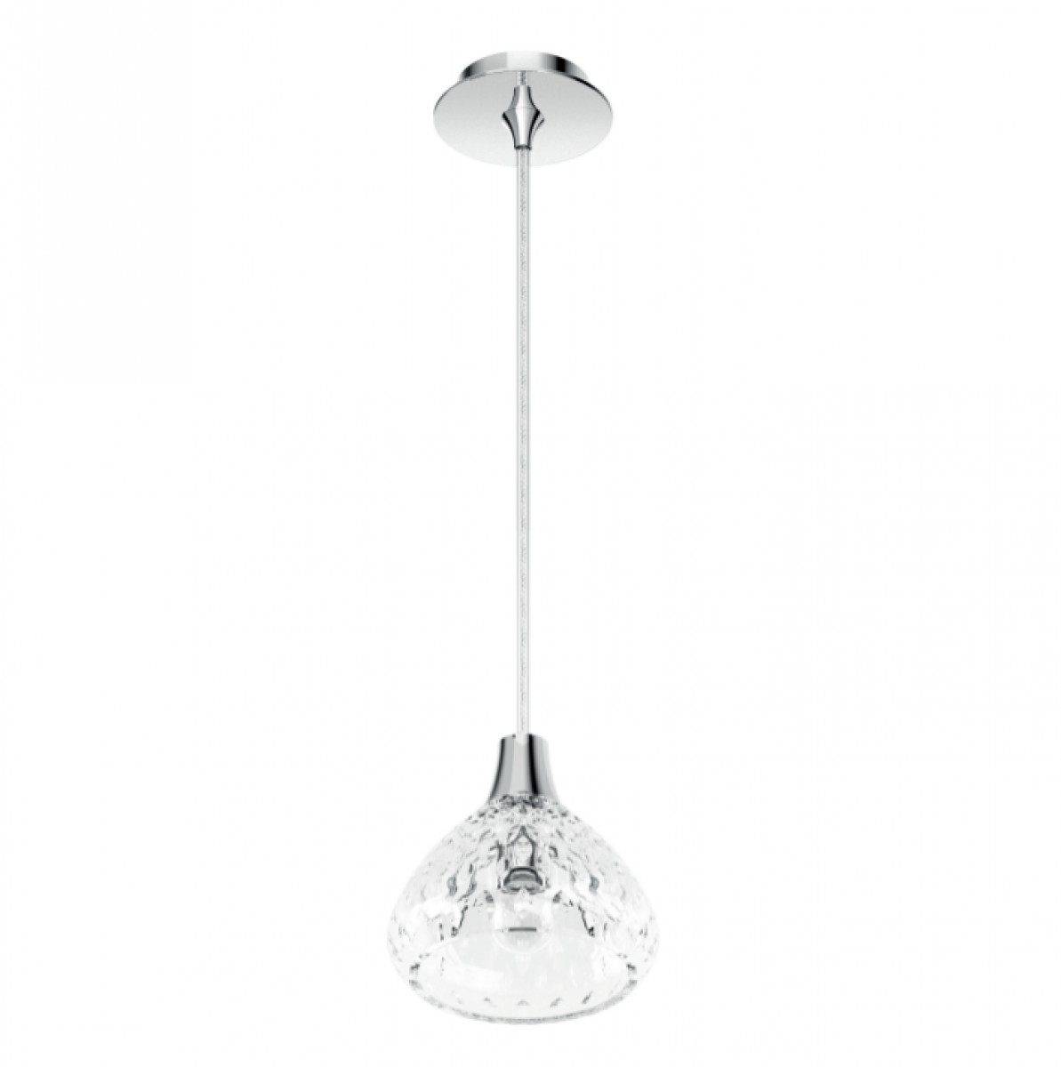 Folia Pendant Light - Clear Crystal, Chrome Plated