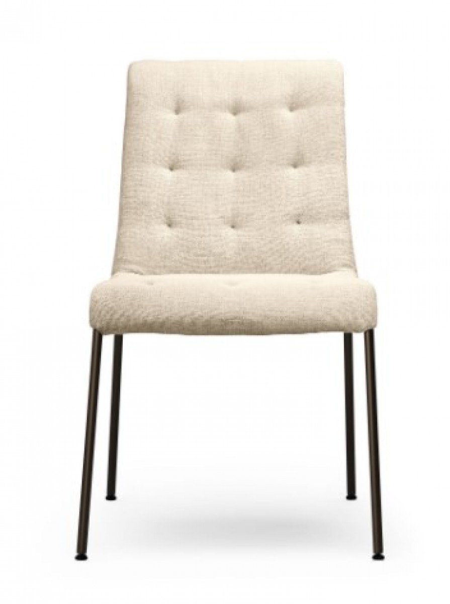 Liz Chair, Steel Legs DIA 18mm, Soft Upholstered & Tufted, No Arm | Highlight image