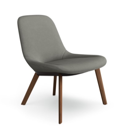 Sheru Chair, Wood Legs, No Arm (Formal Upholstery Look)