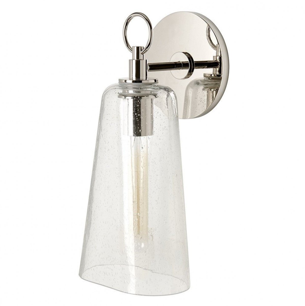 Arundel Wall Mounted Single Arm Sconce with Glass Shade