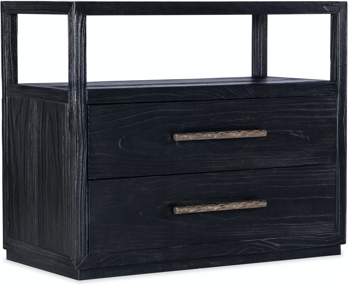 Linville Falls Shou Sugi Ban Two Drawer Nightstand