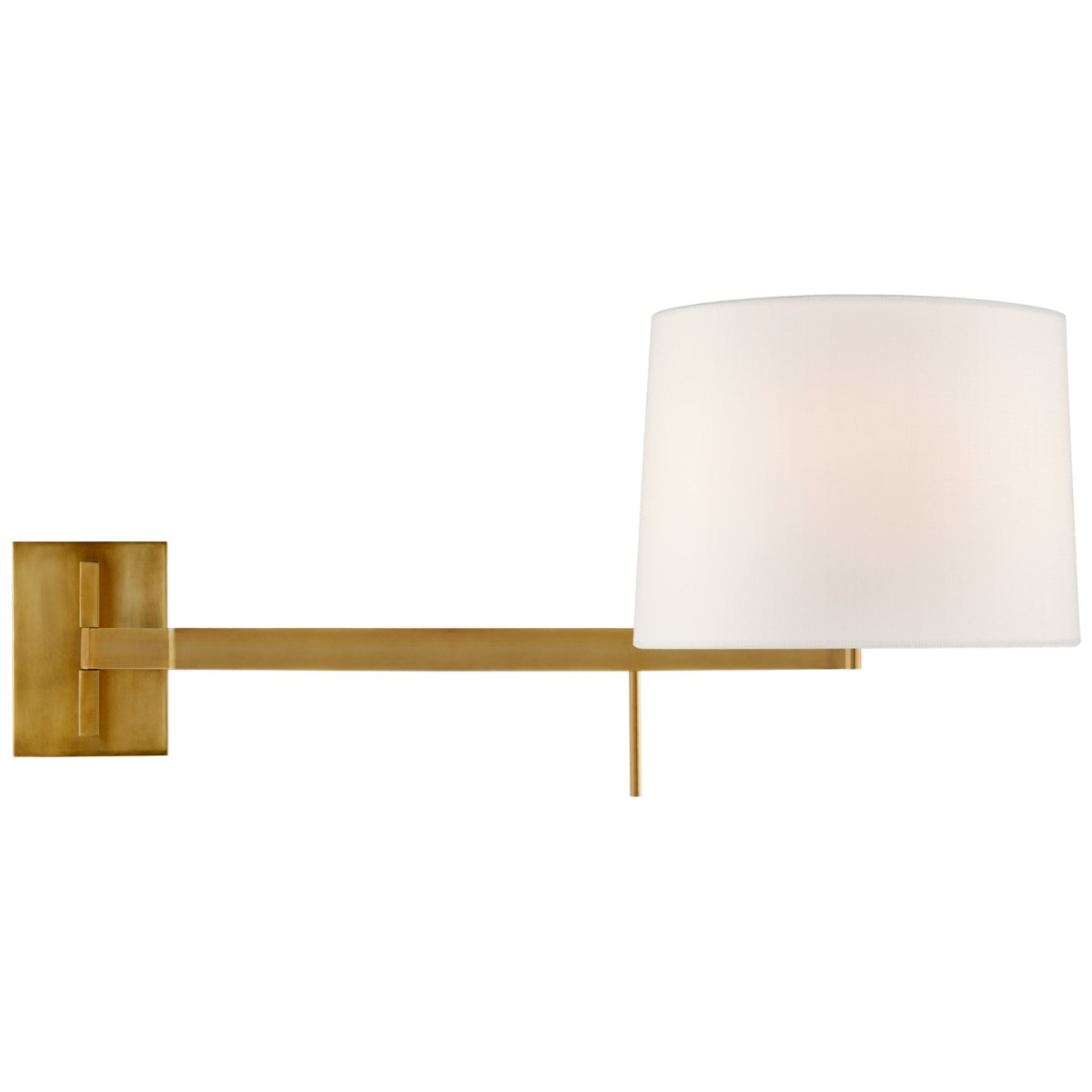 Sweep Medium Left Articulating Sconce with Linen Shade