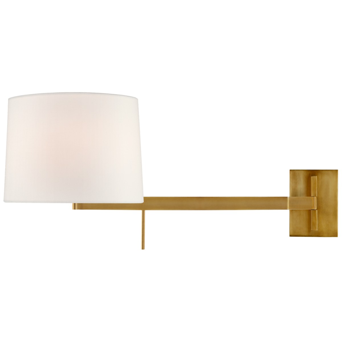 Sweep Medium Right Articulating Sconce with Linen Shade