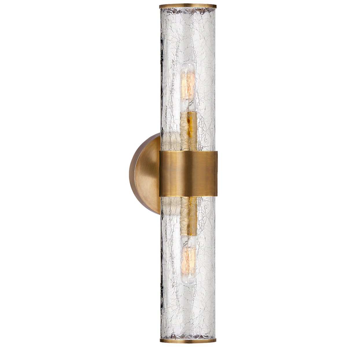 Liaison Medium Sconce with Crackle Glass