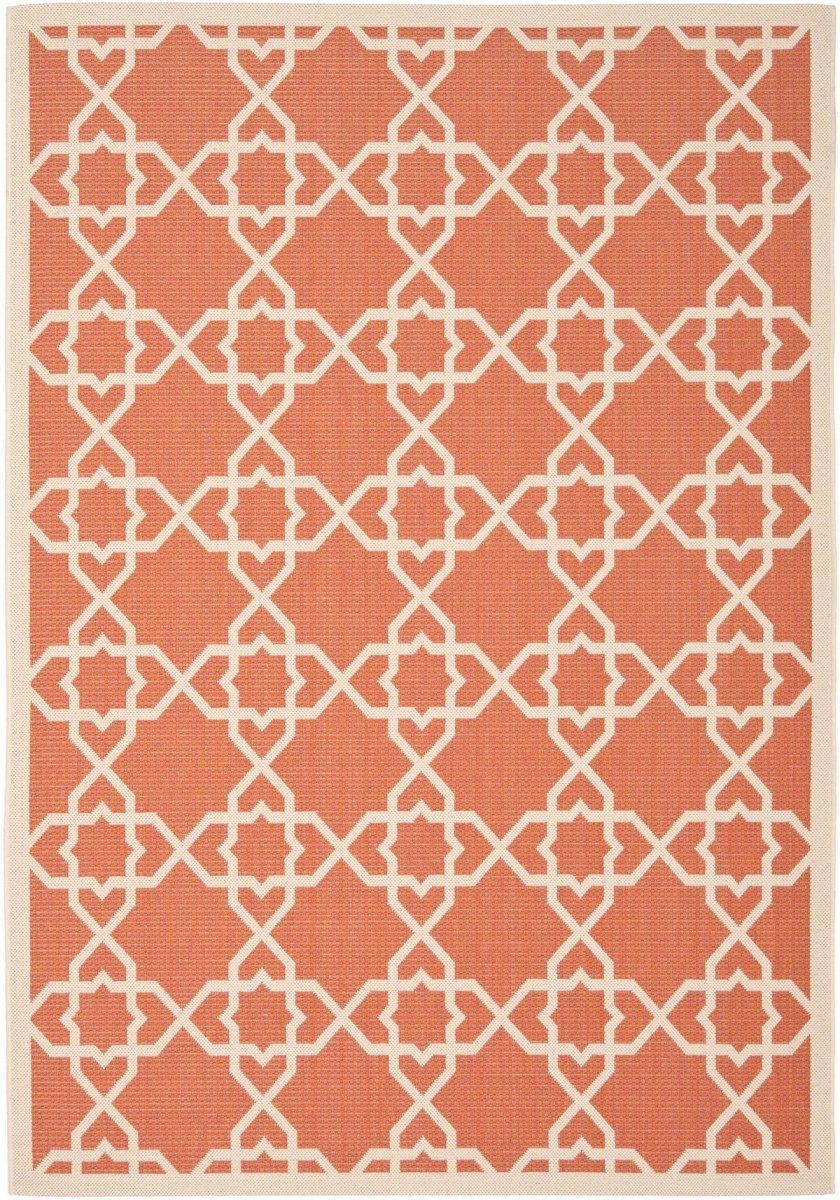 Courtyard Rug - CY6032-241 Terracotta / Beige