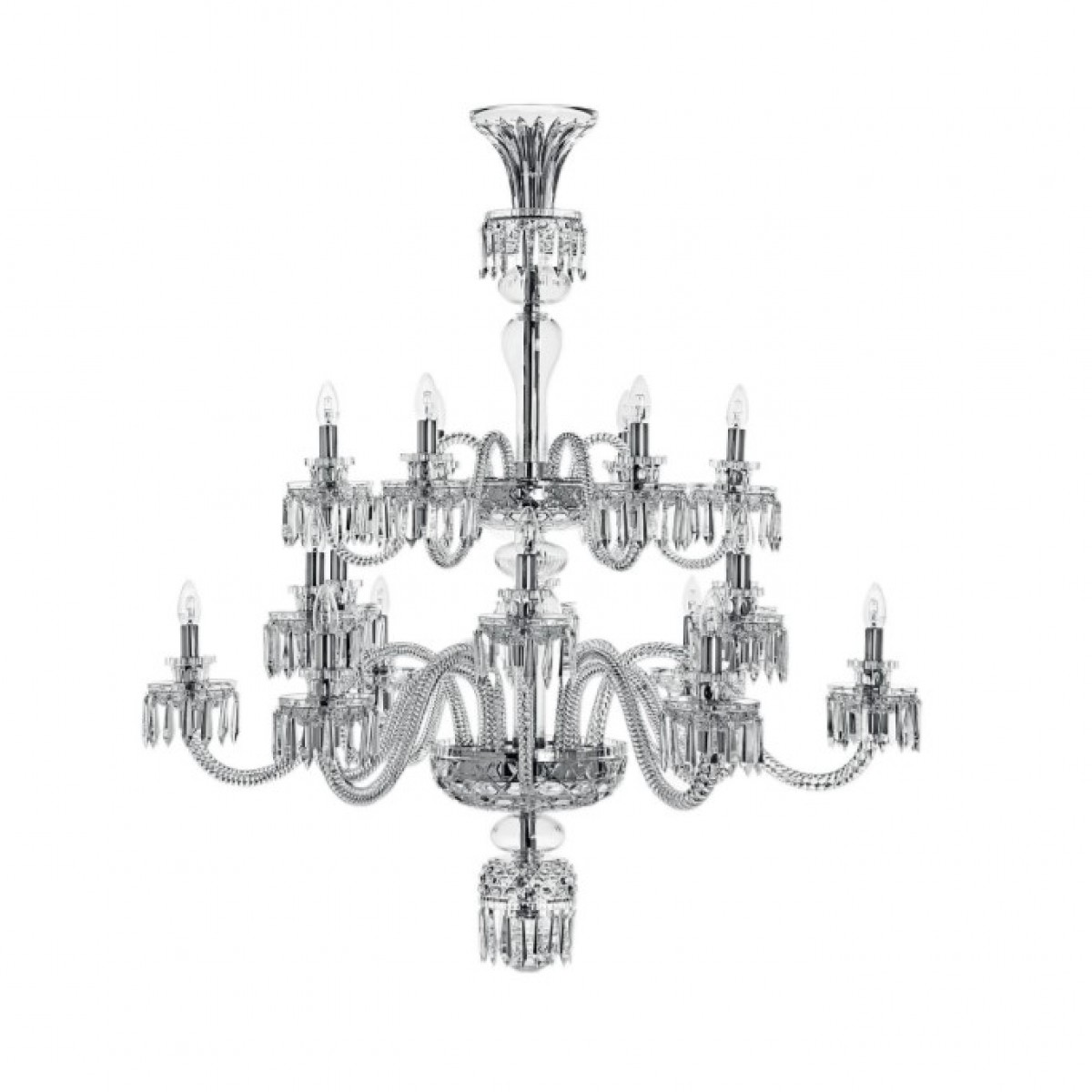 Royal 18-Light Short Chandelier without Hurricane - Clear