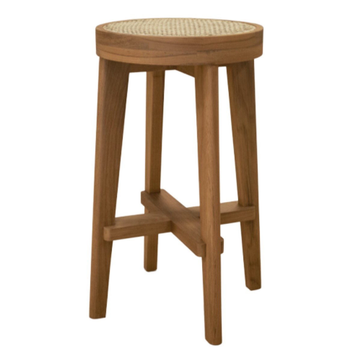 High Stool with Cane Seat