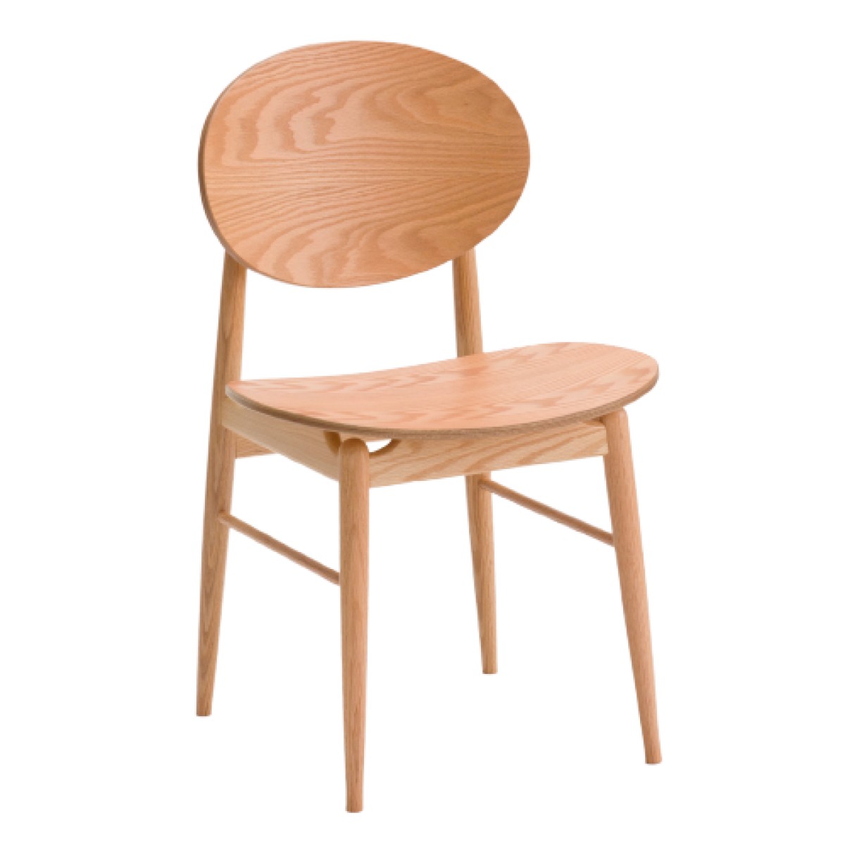 Outline Chair with Wood Seat