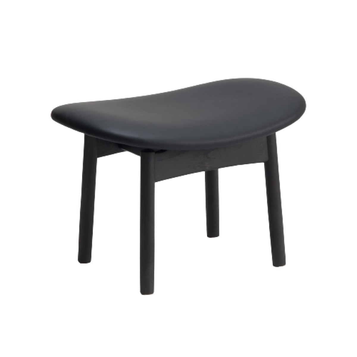 Saga Foot Stool with Leather Seat