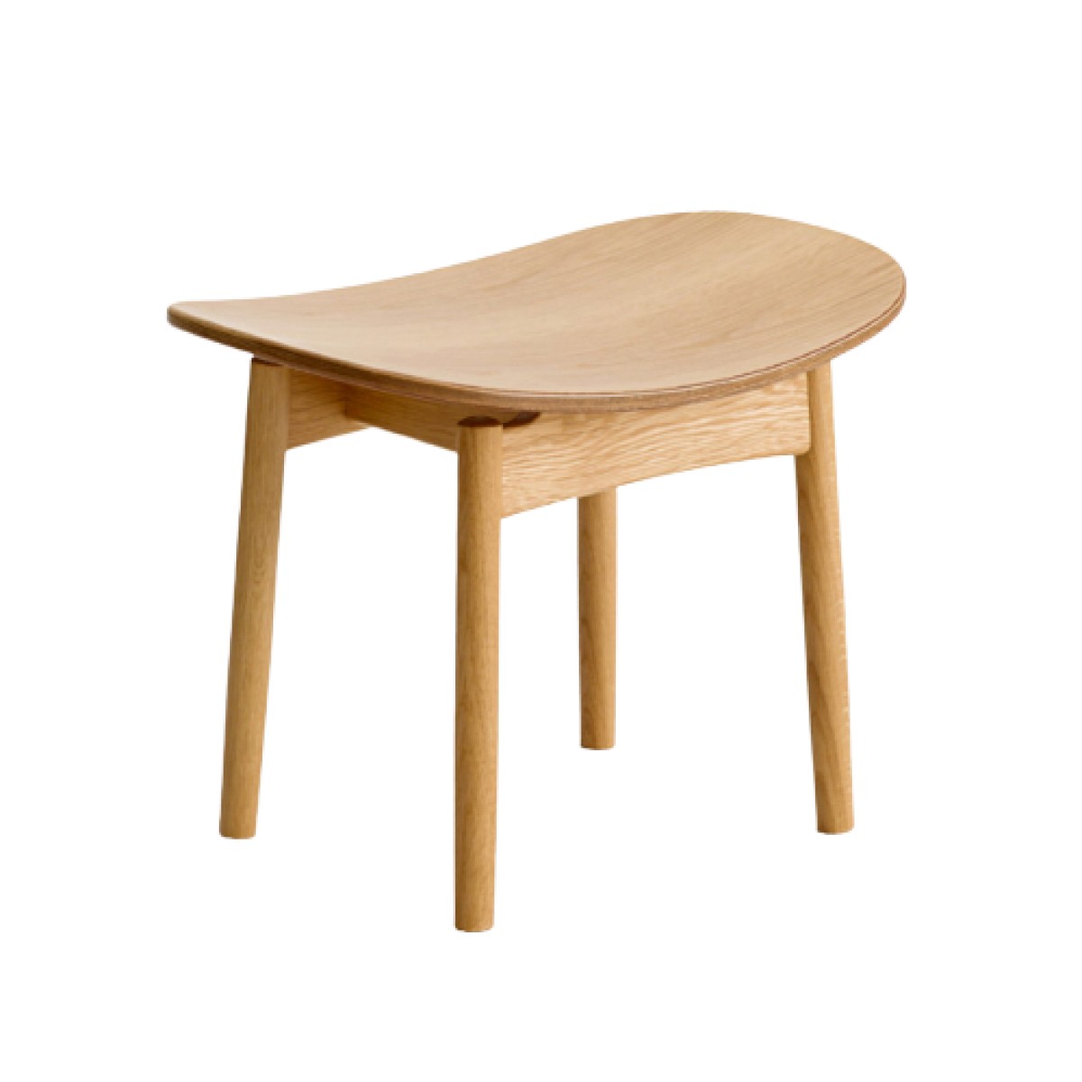 Saga Lounge Stool with Wood Seat