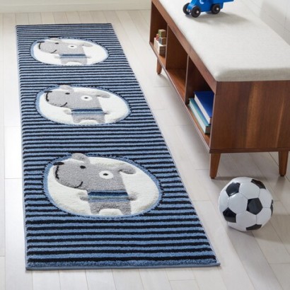 Carousel Kids Rug - CRK126N Navy / Ivory | Highlight image 2