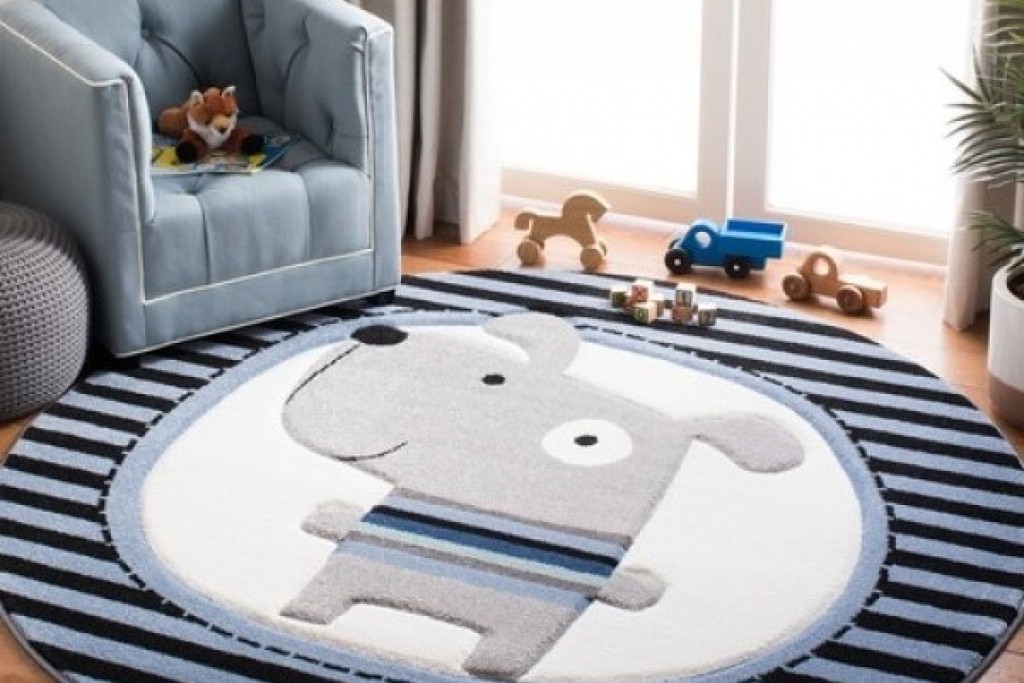 Carousel Kids Rug - CRK126N Navy / Ivory | Highlight image 1