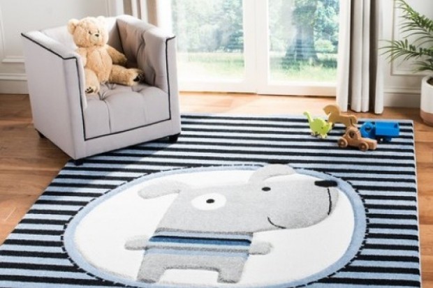 Carousel Kids Rug - CRK126N Navy / Ivory | Highlight image 3