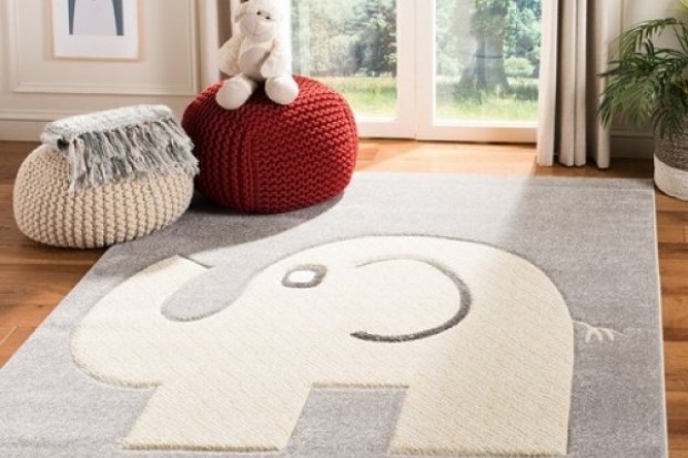 Carousel Kids Rug - CRK165B Grey / Ivory | Highlight image 3