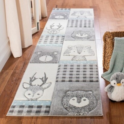 Carousel Kids Rug - CRK188B Grey / Ivory | Highlight image 2