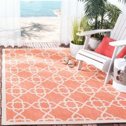 Courtyard Rug - CY6032-241 Terracotta / Beige | Highlight image 2