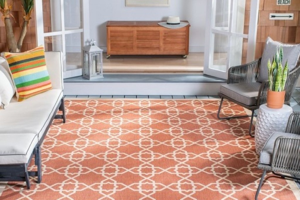 Courtyard Rug - CY6032-241 Terracotta / Beige | Highlight image 1