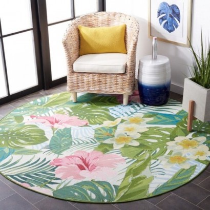 Barbados Rug - BAR516X Green / Pink | Highlight image 2