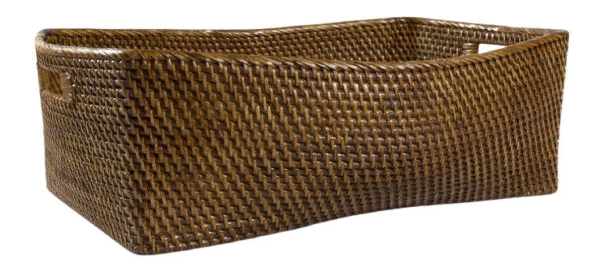 Rattan Medium Rectangular Basket