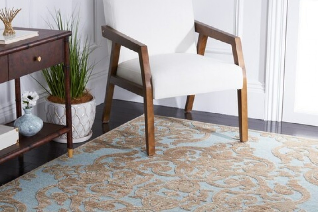 Paradise Rug - PAR348-3470 Stone / Aqua | Highlight image 1