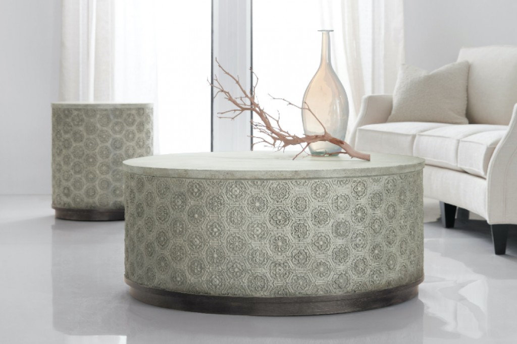 Melange Greystone Round Cocktail Table | Highlight image 1