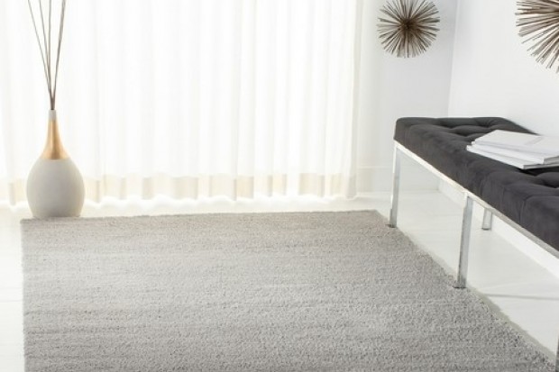 Velvet Shag Rug - VSG169B Light Grey | Highlight image 3