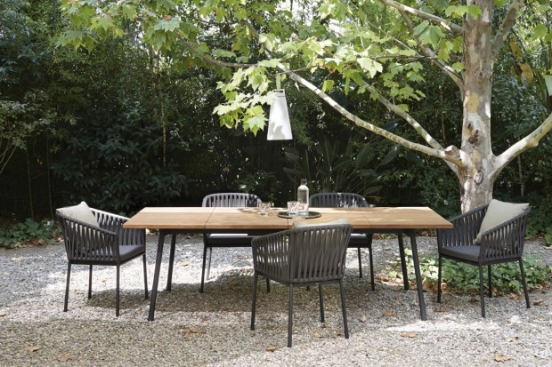 Bitta Dining Armchair Bela Rope Aluminium Legs, with Seat and Back Cushion | Highlight image 3