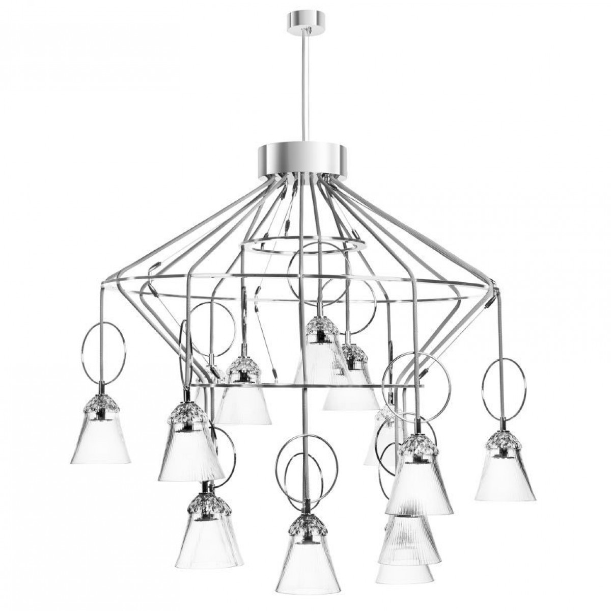 Apollo 15-Light  Chandelier - Clear