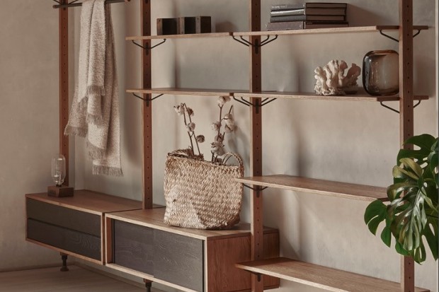 Theo Wall Unit Clothing Rail with Drawer | Highlight image 3