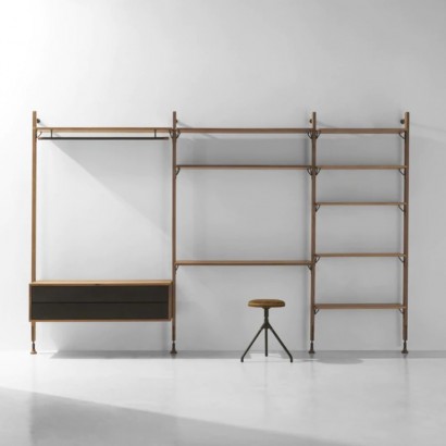 Theo Wall Unit with Large Shelves  Modern Industrial – The Design Tap