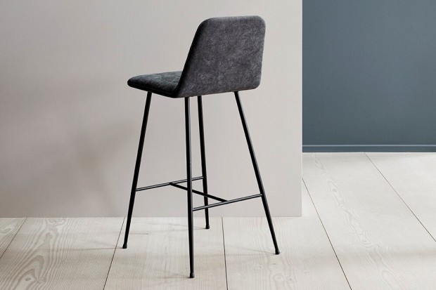 Spine Metal Barstool - Fully Upholstered | Highlight image 3