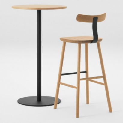 T&O Round Bar Table 63 (Veneered Top) | Highlight image 2