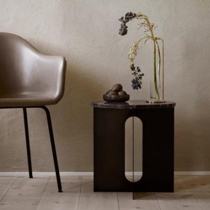 Androgyne Side Table, Steel Base, Marble Top | Highlight image 2