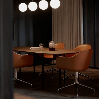 Harbour Dining Chair, Star Base, Swivel with Return, Upholstered Shell | Highlight image 2