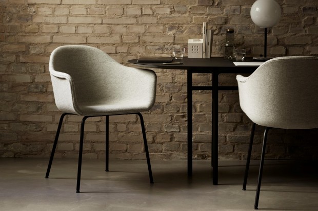 Harbour Dining Chair, Steel Base, Upholstered Shell | Highlight image 3