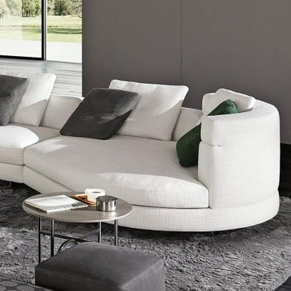 Alexander Sectional Sofa: Alexander Element with 1 Armrest LOW (SX), Alexander Drop Chaise-Longue Ray - Mix (DX) and Alexander Optional Backrest Cushion 50x50 cm | Highlight image 2