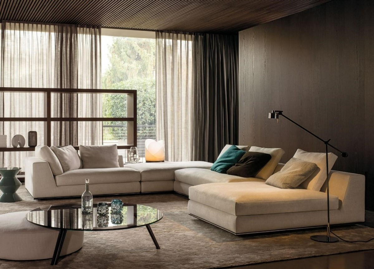 Hamilton Sectional Sofa: Hamilton Modulo End Corner Sofa (SX), Hamilton Modulo Daybed, Hamilton Modulo Central Sofa, Hamilton Modulo Couch and 3 Hamilton Optional Cushions (Square)