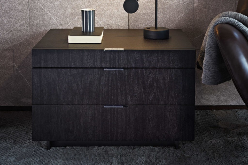 Harvey Line Nightstand with 3 Drawers | Highlight image 1