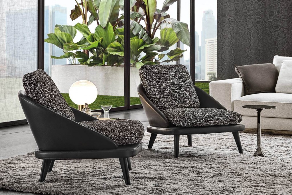 Lawson Lounge Legs Armchair - Legs Covered in Leather | Highlight image 1