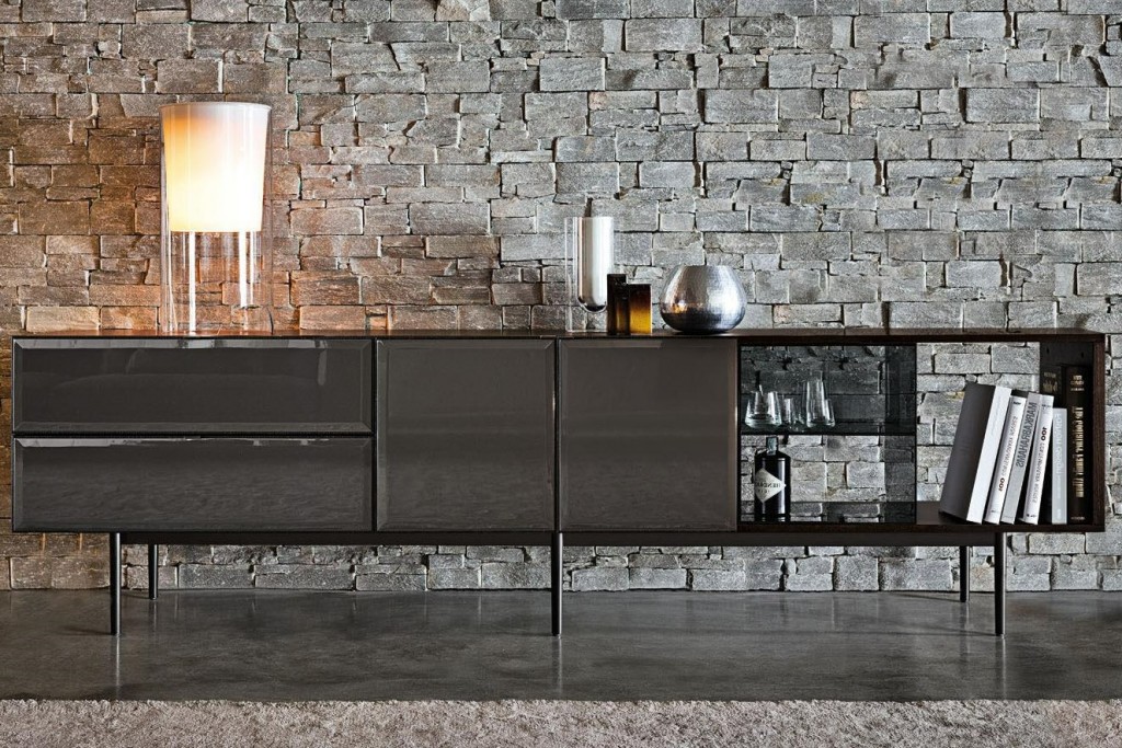 Morrison Horizontal Sideboard with 2 Doors, 2 Drawers and Open Container (DX) - Floating Base | Highlight image 1