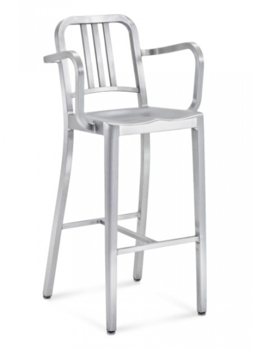 1006 Navy Barstool With Arms