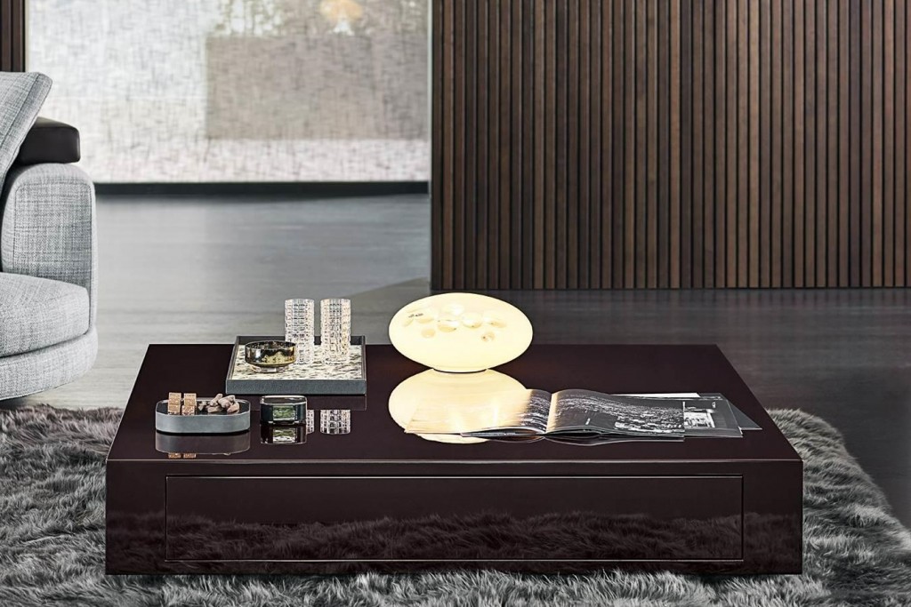 Solid Storage Coffee Table with 2 Drawers | Highlight image 1