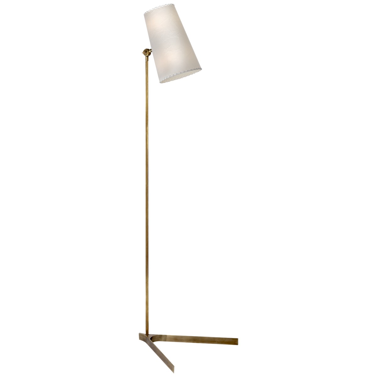 Arpont Floor Lamp With Parchment Stitched Shade