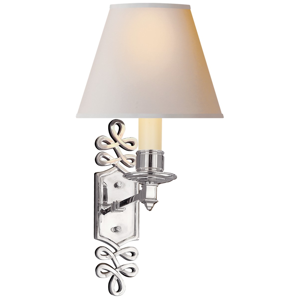Ginger Single Arm Sconce with Natural Paper Shade | Highlight image