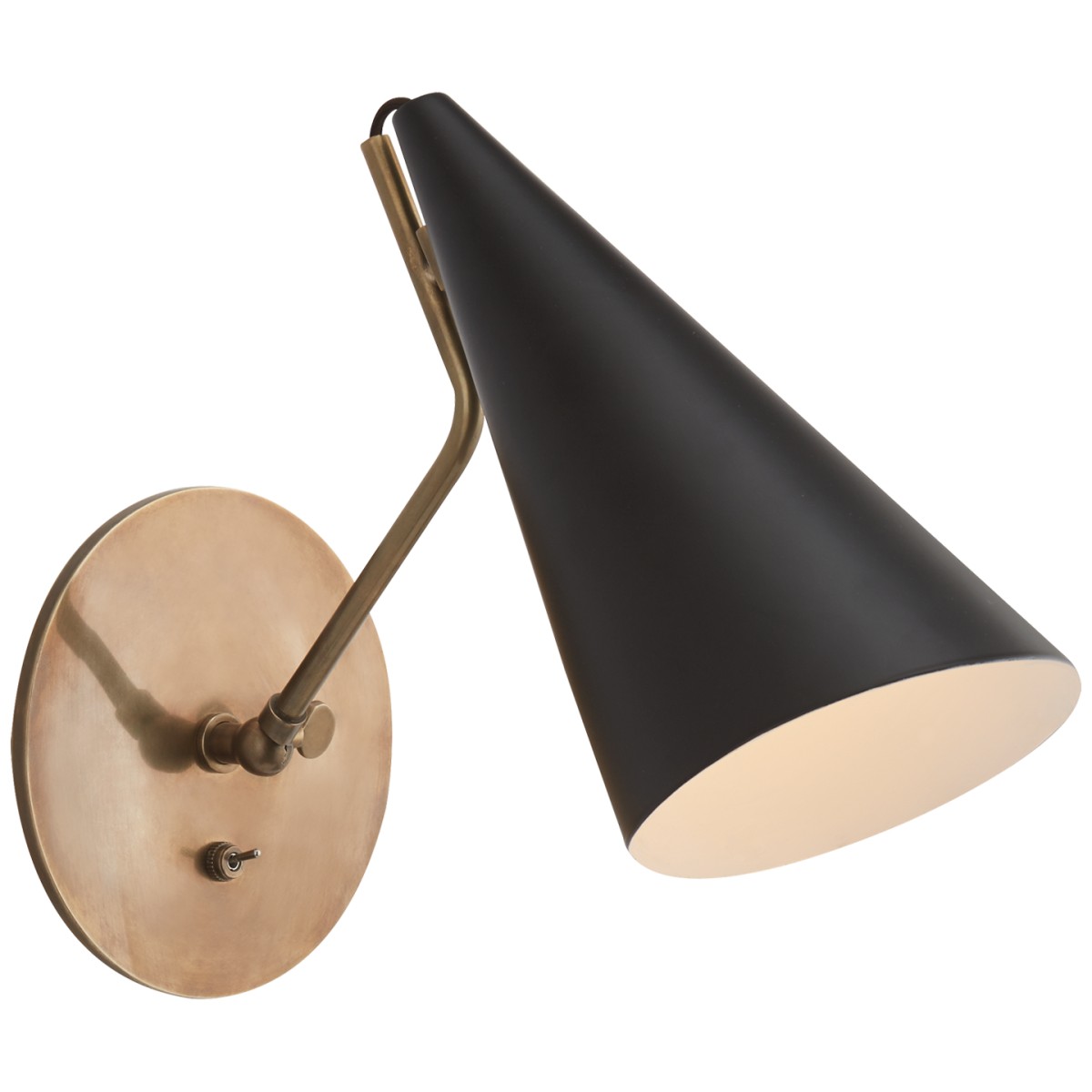 Clemente Wall Light in Hand-Rubbed Antique Brass
